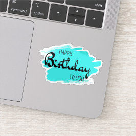 Herzlichen Glückwunsch zum Geburtstag auf Ihrem Au Aufkleber