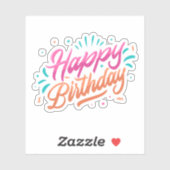 Herzlichen Glückwunsch zum Geburtstag Aufkleber (Blatt)