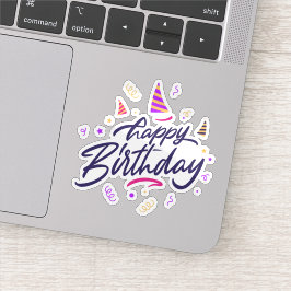 Herzlichen Glückwunsch zum Geburtstag Aufkleber
