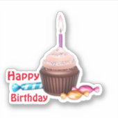 Herzlichen Glückwunsch zum Geburtstag Aufkleber (Vorderseite)