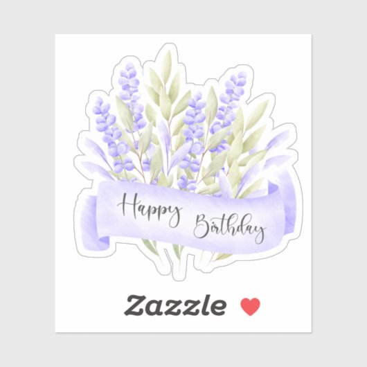 Herzlichen Glückwunsch zum Geburtstag Aufkleber (Blatt)