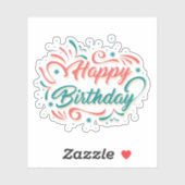 Herzlichen Glückwunsch zum Geburtstag Aufkleber (Blatt)