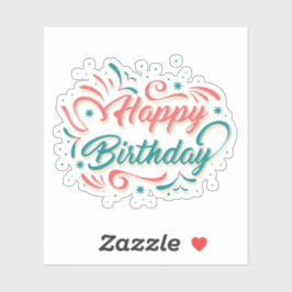 Herzlichen Glückwunsch zum Geburtstag Aufkleber