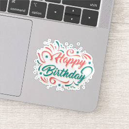 Herzlichen Glückwunsch zum Geburtstag Aufkleber