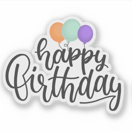 Herzlichen Glückwunsch zum Geburtstag Aufkleber (Vorderseite)