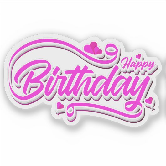 Herzlichen Glückwunsch zum Geburtstag Aufkleber (Vorderseite)