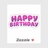 Herzlichen Glückwunsch zum Geburtstag Aufkleber (Blatt)