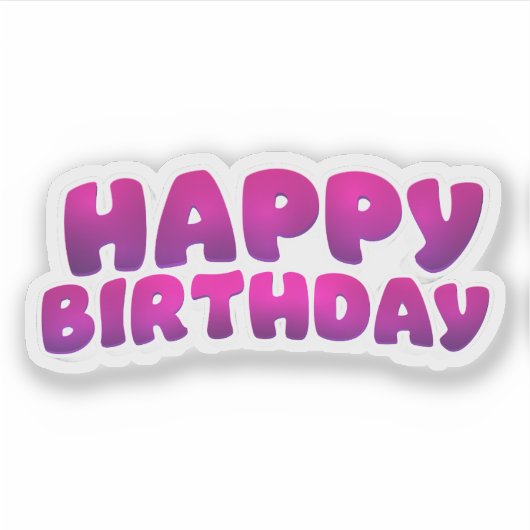 Herzlichen Glückwunsch zum Geburtstag Aufkleber (Vorderseite)