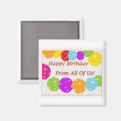 Herzlichen Glückwunsch zum Geburtstag aus allen he Magnet (Vorderseite/Rückseite)