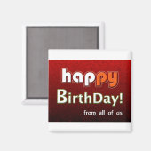 Herzlichen Glückwunsch zum Geburtstag aus allen US Magnet (Vorderseite/Rückseite)