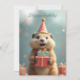 Herzlichen Glückwunsch zum Geburtstag aus einem ni Feiertagskarte