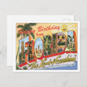 Herzlichen Glückwunsch zum Geburtstag aus Florida Postkarte (Vorne/Hinten)