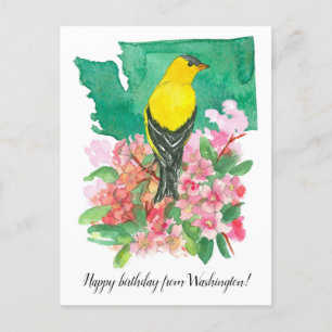 Herzlichen Glückwunsch zum Geburtstag aus Washingt Postkarte