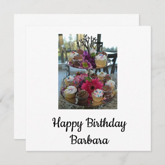 Herzlichen Glückwunsch zum Geburtstag Barbara Ankündigung (Vorne/Hinten)