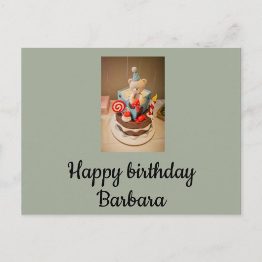 Herzlichen Glückwunsch zum Geburtstag Barbara Postkarte (Vorderseite)