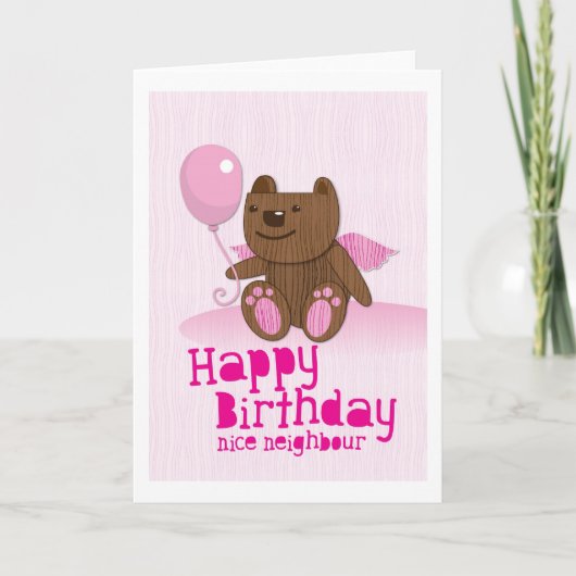 Herzlichen Glückwunsch zum Geburtstag Bear Nice Ne Karte (Vorderseite)