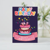 Herzlichen Glückwunsch zum Geburtstag Begleitkarte (Stehend Vorderseite)