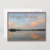 Herzlichen Glückwunsch zum Geburtstag beim Sonnena Postkarte (Vorne/Hinten)