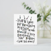 Herzlichen Glückwunsch zum Geburtstag (Belated) Postkarte (Stehend Vorderseite)