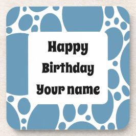 Herzlichen Glückwunsch zum Geburtstag, blaues Must Getränkeuntersetzer