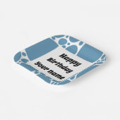 Herzlichen Glückwunsch zum Geburtstag, blaues Must Pappteller (Gewinkelt)