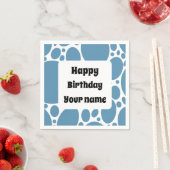 Herzlichen Glückwunsch zum Geburtstag, blaues Must Serviette (Beispiel)