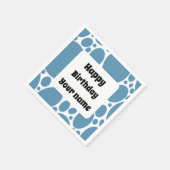 Herzlichen Glückwunsch zum Geburtstag, blaues Must Serviette (Ecke)