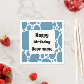 Herzlichen Glückwunsch zum Geburtstag, blaues Must Serviette (Beispiel)