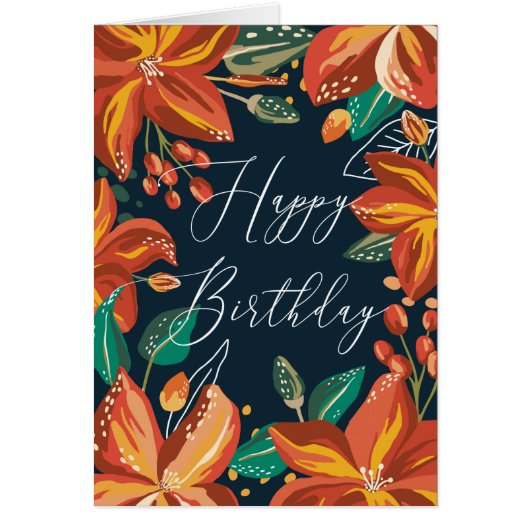 Herzlichen Glückwunsch zum Geburtstag. Blume der R (Vorne)