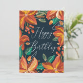 Herzlichen Glückwunsch zum Geburtstag. Blume der R (Stehend Vorderseite)