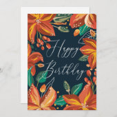 Herzlichen Glückwunsch zum Geburtstag. Blume der R (Vorne/Hinten)