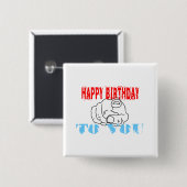 Herzlichen Glückwunsch zum Geburtstag! Button (Vorne & Hinten)