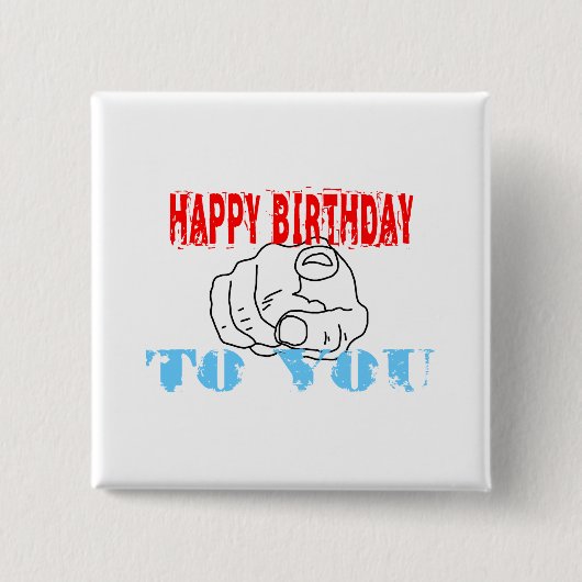 Herzlichen Glückwunsch zum Geburtstag! Button (Vorderseite)