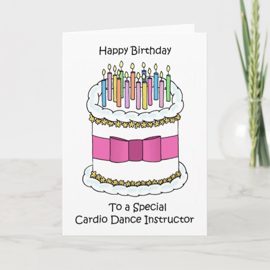 Herzlichen Glückwunsch zum Geburtstag Cardio Dance Karte (Vorderseite)