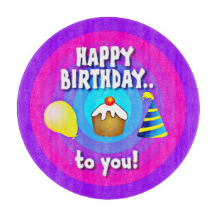 Herzlichen Glückwunsch zum Geburtstag! Circle Desi Schneidebrett