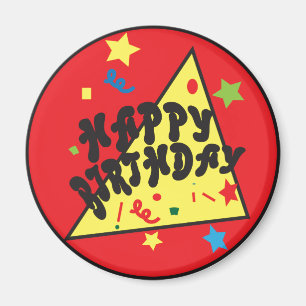 Herzlichen Glückwunsch zum Geburtstag Confetti Fu Magnet