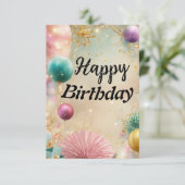 Herzlichen Glückwunsch zum Geburtstag Dankeskarte (Stehend Vorderseite)