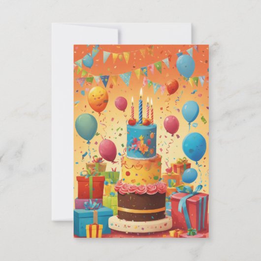 Herzlichen Glückwunsch zum Geburtstag Dankeskarte (Rückseite)