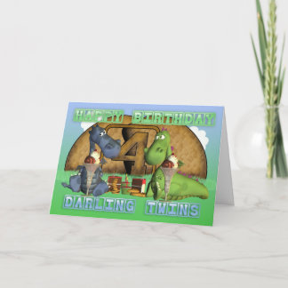 Herzlichen Glückwunsch zum Geburtstag Darling Twin Karte