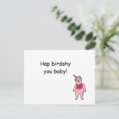 Herzlichen Glückwunsch zum Geburtstag, das große B Postkarte (Stehend Vorderseite)