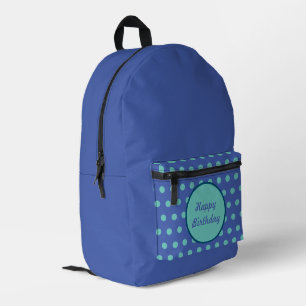 Herzlichen Glückwunsch zum Geburtstag (Denim Blue  Bedruckter Rucksack