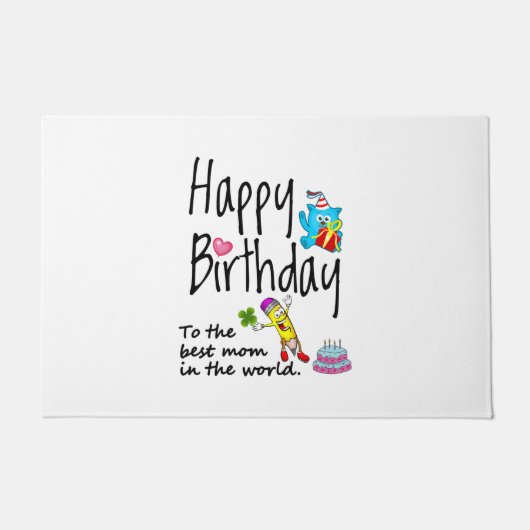 Herzlichen Glückwunsch zum Geburtstag der besten M Fußmatte (Vorderseite)