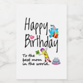 Herzlichen Glückwunsch zum Geburtstag der besten M Lebensmitteletikett (Einzelnes Label)