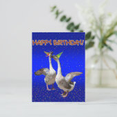 Herzlichen Glückwunsch zum Geburtstag der Gänse! Postkarte (Stehend Vorderseite)