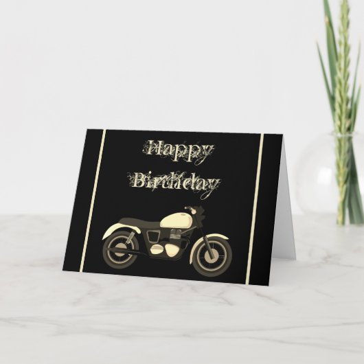 Herzlichen Glückwunsch zum Geburtstag der Motorrad Karte (Vorderseite)
