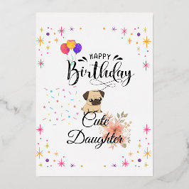 Herzlichen Glückwunsch zum Geburtstag der niedlich Folieneinladung