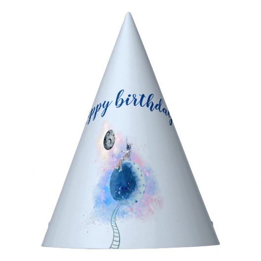 Herzlichen Glückwunsch zum Geburtstag des Astronau Partyhütchen (Vorderseite)