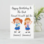 Herzlichen Glückwunsch zum Geburtstag des besten F Dankeskarte (Stehend Vorderseite)