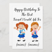 Herzlichen Glückwunsch zum Geburtstag des besten F Dankeskarte (Vorne/Hinten)