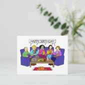 Herzlichen Glückwunsch zum Geburtstag des Buchklub Postkarte (Stehend Vorderseite)